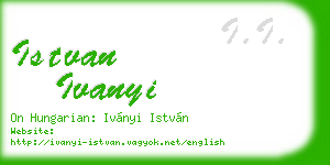 istvan ivanyi business card