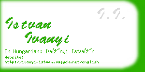 istvan ivanyi business card